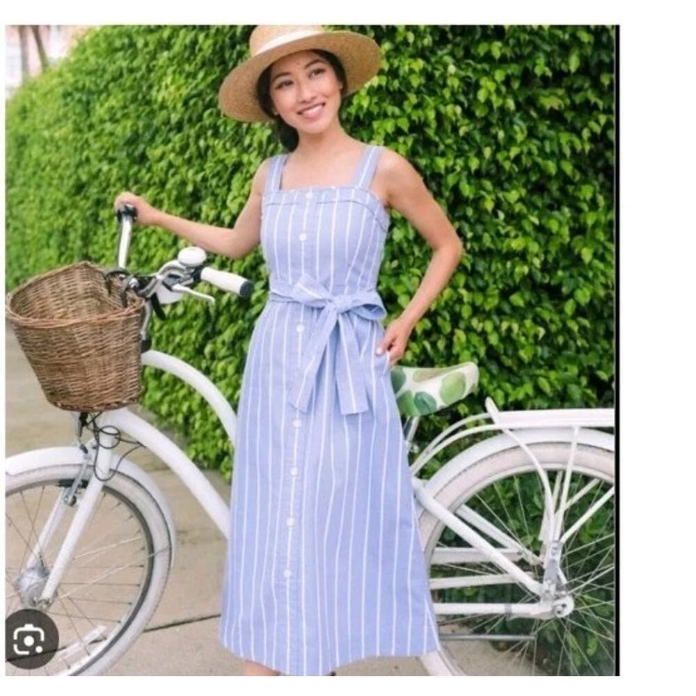 Everlane Women's the picnic Dress Stripped Coastal Summer Festival size 2